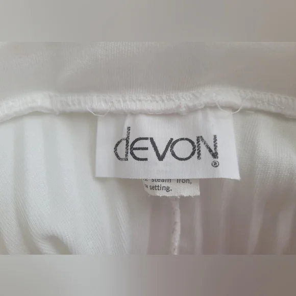 White Vintage Devon Midi Women's Skirt Size S-M - Picture 3 of 8